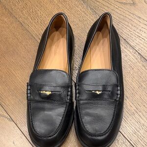 Madewell Classic Black Leather Loafers 7